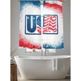 thumbnail image 5 of Independence Day Sheer Curtains 2 Panels Set Patriotic USA Flag Red Blue Stripe Star Sheer Window Curtains Light Filtering Rod Pocket Voile Drapes for Bedroom Living Room 52"X72", 5 of 9