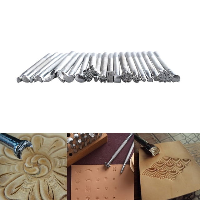 Juego De Estampado De Cuero, Artesanía De Cuero De Diferentes Formas, 20 Patrones Populares, Herramientas De Artesanía De Cuero Para Trabajo De Cuero Diy Y Arte Hecho A Mano Scienceny HA014283-00