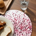 thumbnail image 5 of Valentine's Day Round Placemats Set of 4 Pink Love Heart Place Mats Washable Woven Placemat Red Hearts Circle Braided Table Mat for Kitchen Dining Table Wedding Party Home Decor 15 Inch, 5 of 9