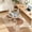 Beige Brown Flower, variant on ORGOWEL Office Chair Mat for Hardwood Floor/Tile Floor 47"x59" Non Slip Desk Chair Mat Low Pile Computer Gaming Chair Rug for Rolling Chair Protector for Office Den Computer Desk, Green Abstraction