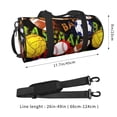 thumbnail image 2 of Rocae Balls Print Round Travel Duffel Bag and Fitness Bag, Women's Waterproof Weekend Tote, Men's Travel and Fitness Essentials, 2 of 8