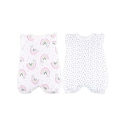 Little Star 100% Organic Cotton 2 Pack Baby Girl Rompers