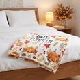 thumbnail image 5 of Autumn Thanksgiving Flannel Throw Blanket, Cute Fall Patterns Plushs Blanket, Super Soft Warm Blankets for Sofa Bed Camping Warm Light Weight Cover (27.6" x 39.4"), 5 of 7