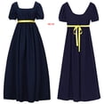 thumbnail image 4 of Vestido de princesa de manga larga para mujer, estilo victoriano, regencia, medieval, disfraz de Bridgerton, 4 of 5