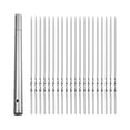 thumbnail image 4 of Brochetas para barbacoa Brochetas para asar Cocinar al aire libre 35 cm Agujas para barbacoa Palos Acero inoxidable Cóctel reutilizable Kabob 20 piezas Sunnimix brochetas de kebab, 4 of 8