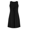 thumbnail image 6 of Jinhomg Little Girls Flowy Dress 2025 Fashion Spaghetti Straps Ruched Front Sundress Lightweight Comfy Sleeveless Midi Nightgown Casual Daily Wear Spring Saving Black 5 Years, 6 of 7