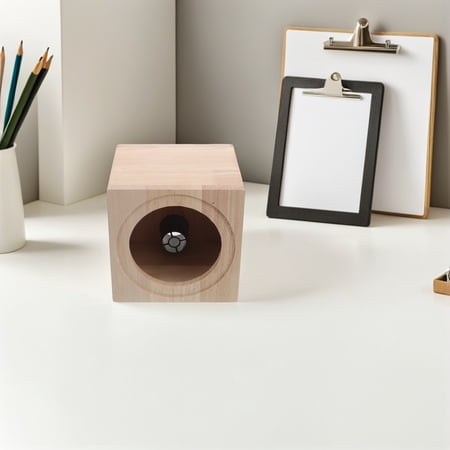 DEEPCRAFF Wood Car Subwoofer Speaker Box Beige Vented Enclosure for Enhanced Clear and Performance