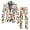 Beige, variant on ZHOUCHANKIDS Men's Valentine's Day Printed Suit Set Two Piece Formal Attire with Rose Design Jacket and Trousers Beige S