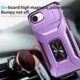 thumbnail image 5 of Allytechgroup iPhone 16e Case, Sliding Camera Lens Cover Military Grade Protection Stand Bracket Bumper Rugged TPU PC Phone Case for Apple iPhone 16e 6.1", Purple, 5 of 8