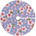 thumbnail image 1 of FMSHPON Flowers Blossom Branches Xmas Christmas Tree Skirt Stand Mat for Holiday Party Decoration Indoor Outdoor 48 inches, 1 of 6