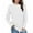 White---womens shirts long sleeve, variant on Aboser Womens Casual Long Sleeve Shirts Trendy Crew Neck Shirt Tops Loose Fit Plain Tshirts Comfortable Soft Classic Shirts Solid Color Pullover Top Black L