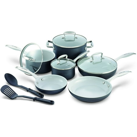 GreenLife Healthy Ceramic Non-Stick 12" Classic Hard Anodized 12-Piece Cookware Set - Walmart.com