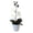 White, variant on Linnome Artificial Orchid Simulation Orchid Bonsai Artificial Flower Pot Plant for Indoor Decoration Faux Three Leaf Phalaenopsis Blue