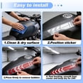 thumbnail image 6 of Unique Bargains Front Fender Arrow Sticker Decoration Motorcycle Warning Reflective Tape Waterproof Pet Reflective Material Material White 1 Pcs 34 cm x 5.5 cm, 6 of 6
