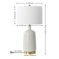 thumbnail image 3 of Safavieh Stevie 15" Modern Ceramic Table Lamp, White, 3 of 5