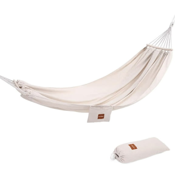Coolible Hammocks, Hammocks Thickened Durable Canvas Fabric with 550lb Load Capacity, White