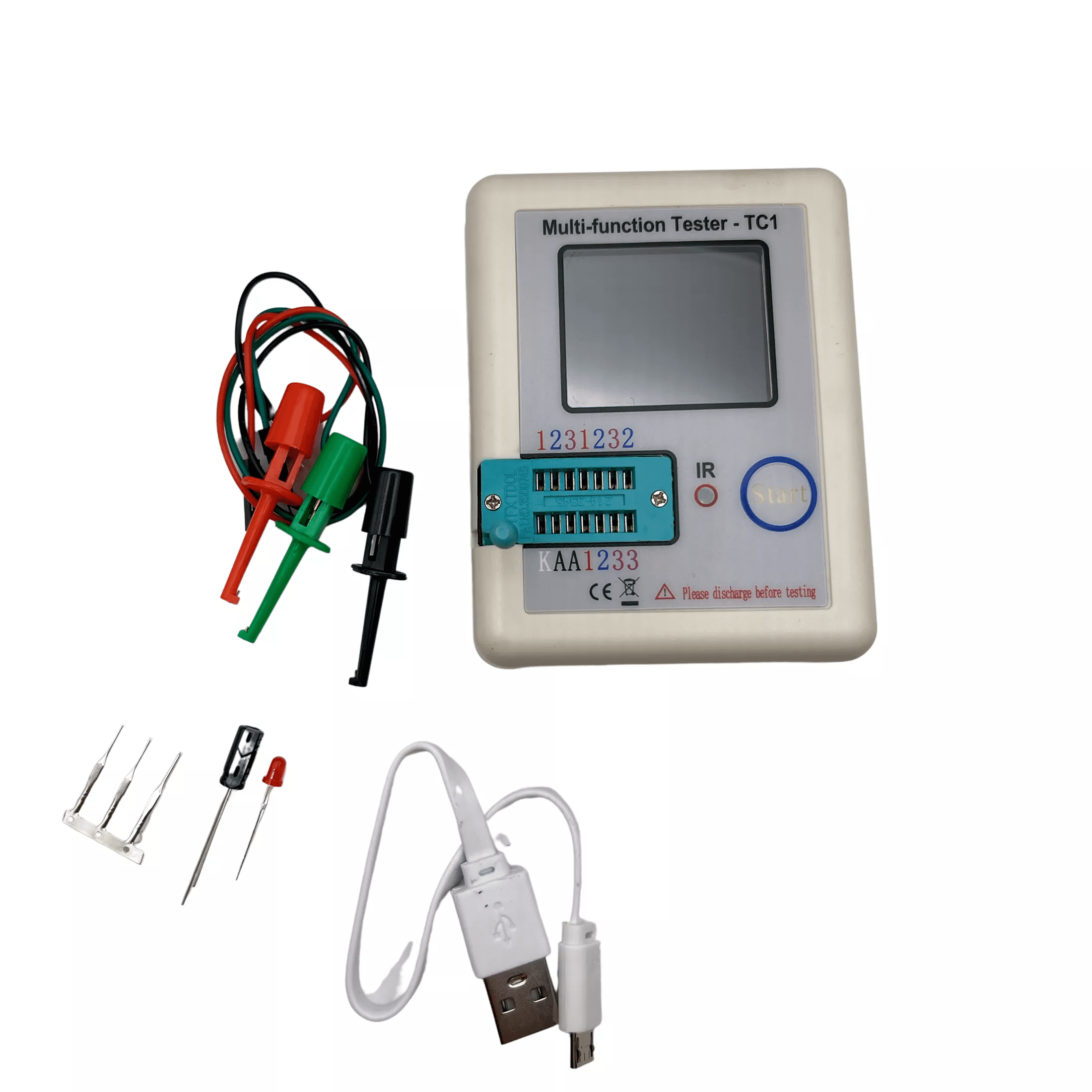 Arduino Tester Rlc Tester RLC Multifuncional DNG-18505 para Componentes Electrónicos ...