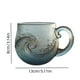 thumbnail image 3 of Vaso de vidrio esmerilado, vaso de cristal único, vaso de mar, tema de playa, vaso para té vino, vaso hecho a mano, vaso de inspiración marina, regalo para parejas, vaso texturizado, vaso, 3 of 5