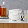 thumbnail image 5 of Twine "Have A Drink" Metal Ice Bucket and Scooper, Outdoor Party, 1 Gallon, 5 of 6
