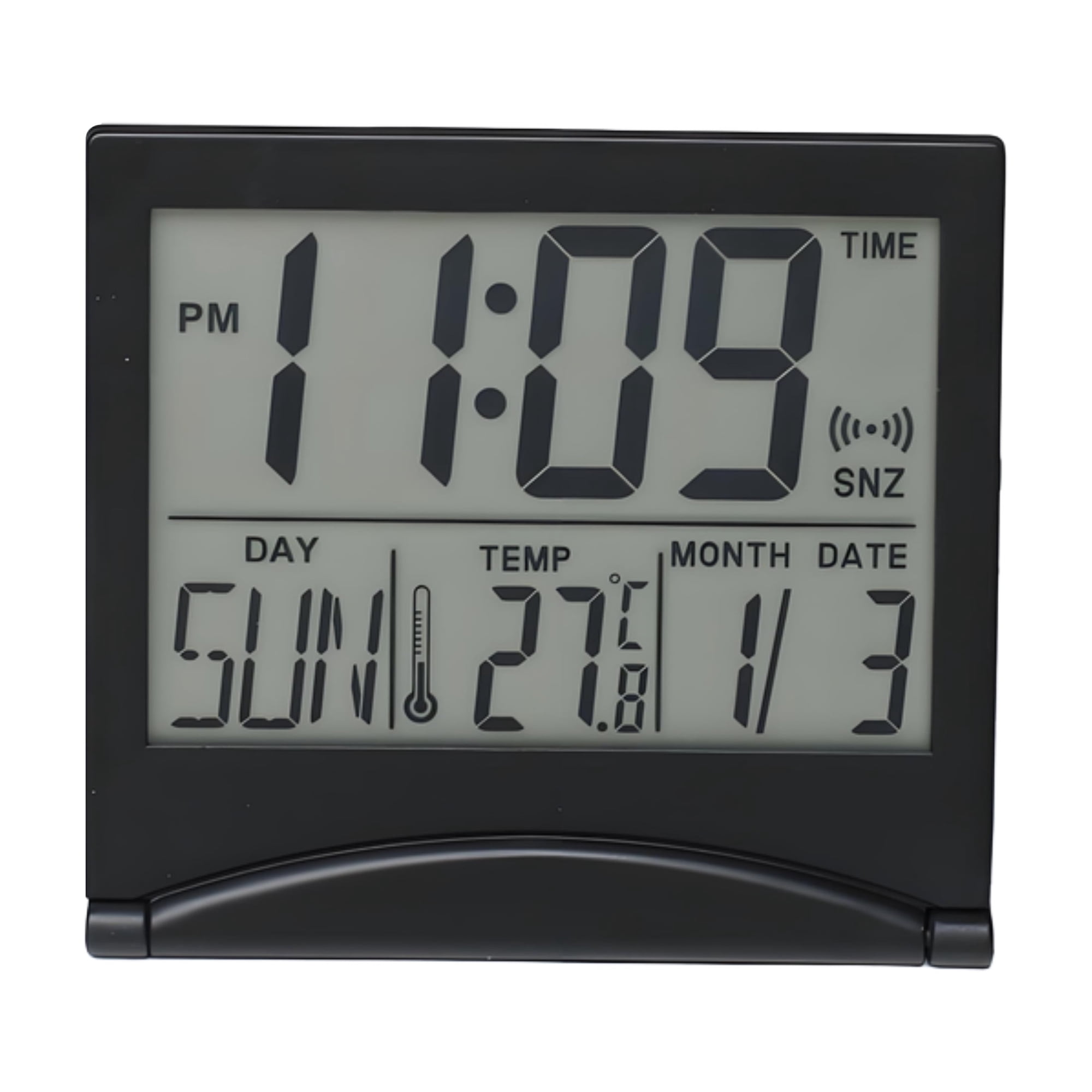 ACDANC Alarm Clock,Foldable Design Digital Clock,Temperature Display Bedside Clock,Black ACDANC Alarm Clock,Foldable Design Digital Clock,Temperature Display Bedside Clock,Black 92 f 8 e