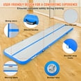 thumbnail image 3 of VEVOR Gymnastics Air Mat, 4 inch Thickness Inflatable Gymnastics Tumbling Mat, Tumble Track with Electric Pump, Training Mats for Home Use/Gym/Yoga/Cheerleading/Beach/Park/Water, 13 ft, Blue, 3 of 10