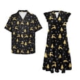 thumbnail image 4 of Uorisanigo Christmas Elk Couple Matching Outfit Christmas Tree Men's Button Up Shirt Size 5XL Casual Shirt for Summer and Womens Midi Dress Fashion Elegant Hawaiian Party Dresses, 4 of 7