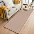 thumbnail image 2 of Warm Beige 2'x6' Runner Rug, Solid Color Farmhouse Beige Washable Non-Slip Area Rugs for Hallway Kitchen Floor Bedroom Entryway, Laundry Carpet Decoration Indoor Mat, 2 of 9