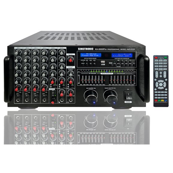 Singtronic KA-5000Pro Professional KJ/DJ Karaoke Amplifier with Mixer, Equalizer & Recording, 5000W