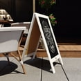 thumbnail image 3 of Flash Furniture Canterbury Collection 20" x 40" Solid White Rustic Magnetic A-Frame Chalkboard, 3 of 12