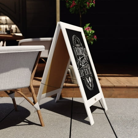 Alamont Home - Canterbury 20"W x 2-26"D x 40"H Magnetic A-Frame Chalkboard - Solid White