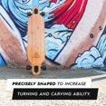 thumbnail image 5 of Magneto Bamboo Carving Longboard Skateboard Wood Deck - Drop-Through Deck for Stable Cruising - Longboard with Gold Bearings & Aluminum Trucks - 250 lb Weight Capacity, 38.5in x 9in, 5 of 7