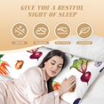 thumbnail image 3 of Body Pillow Cover - Soft Body Pillow Pillowcase, Eggplant onion garlic chilies Breathable Long Body Pillow Case Cover with Invisible Zipper 20x60in, 3 of 5