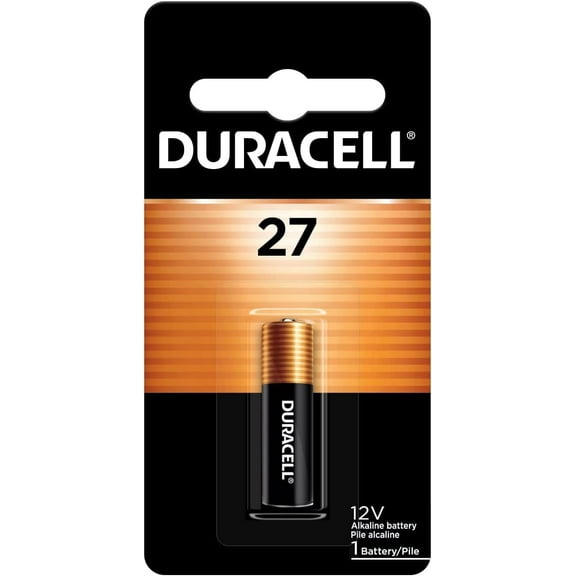 Duracell 27 12V Alkaline Battery – 1-Pack | Reliable 12 Volt Power for Key Fobs, Car Alarms, GPS Trackers, and More | Long-Lasting Performance