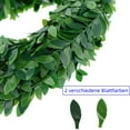 thumbnail image 2 of Guirnalda de hojas de eucalipto, enredaderas verdes artificiales de plástico para manualidades de pared de bodas, accesorio de corona decorativa, 22,5 metros de largo, plantas colgantes de follaje, 2 of 6