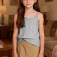 thumbnail image 5 of HAOTAGS Girls Casual Tank Tops,Lightweight Summer Striped Sleeveless Camisole Black 5-6, 5 of 9