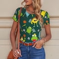 thumbnail image 6 of Pofeuu Sport Monster Print Short Sleeve Body Suits Women Round Neck Bodysuits for Women Onesie Adult Set Body Suit-Small, 6 of 7