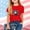 Red, variant on SGFCWSX Girls T Shirts Crew Neck Short Sleeve Patriotic Print Casual Daily Tops for Kids Pink Size 12