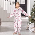 thumbnail image 6 of Flamingos and Flowers Pattern One Piece Pajamas Soft Jumpsuit Cozy Sleep and Play Romper Zipper and Pockets 9Y-11Y, 6 of 8