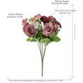 thumbnail image 2 of Ramo de peonías y rosas de hortensias clásicas de Lafite para decoración del hogar y bodas, flores falsas, 2 of 6