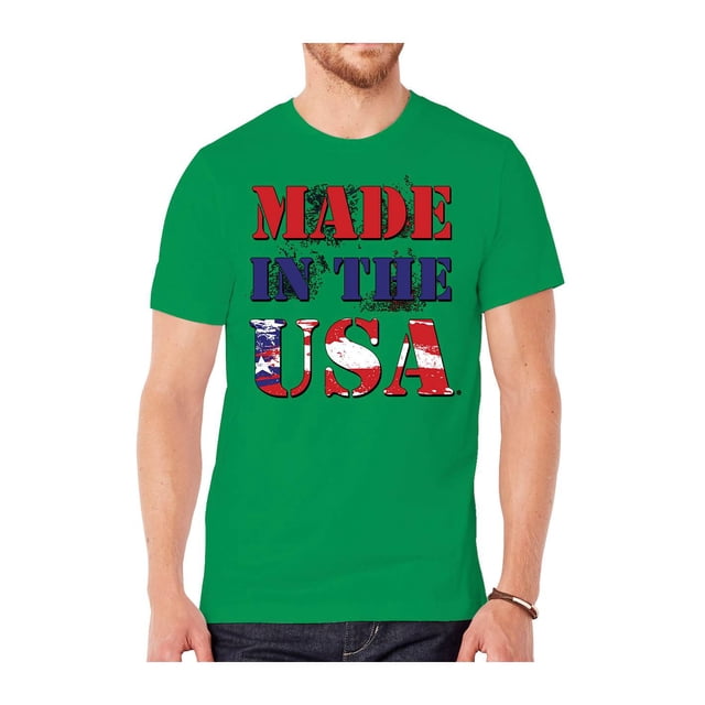 Mens Made in USA Short-Sleeve T-Shirt - Kelly - 3X-Large