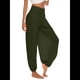 thumbnail image 3 of Pantalones Harén con Abertura Alta para Mujer, Pantalones Harén Hippies. Verde XXL, 3 of 7