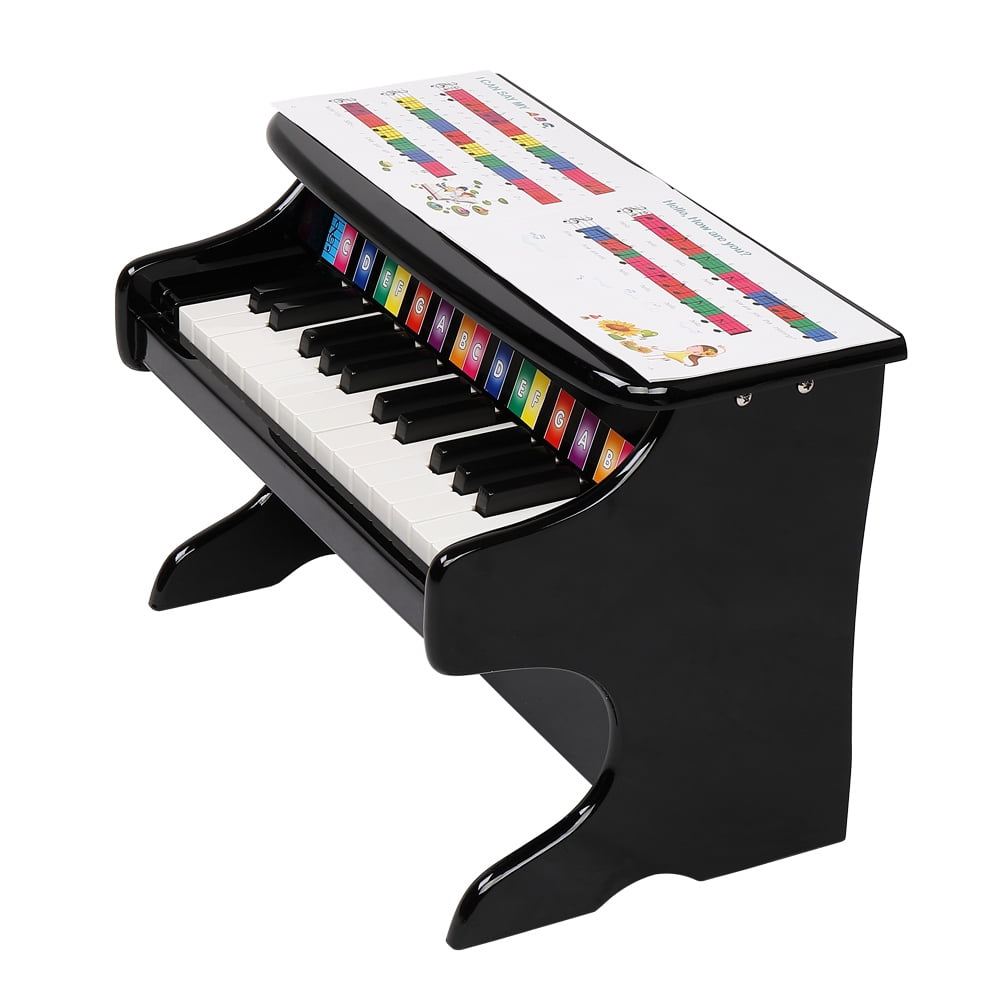 Piano for Toddlers, 25-key Children's Wooden Piano, Electronic Piano Musical Instrument, Black Piano for Toddlers, 25-key Children's Wooden Piano, Electronic Piano Musical Instrument, Black