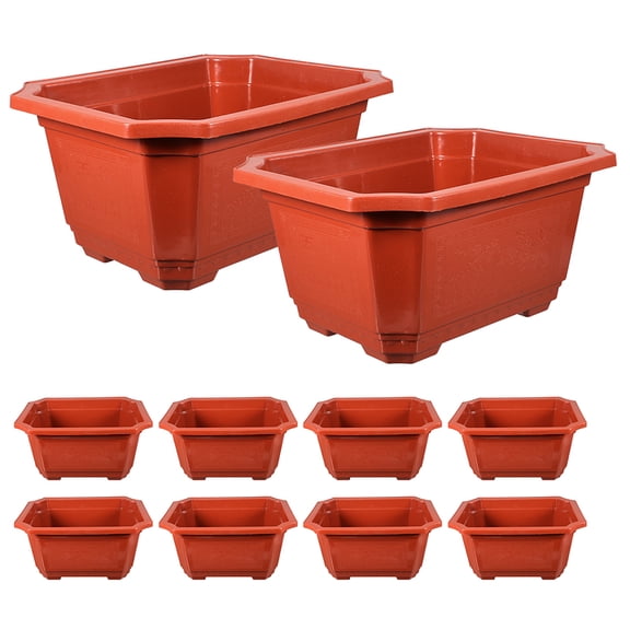 ELAYARD 10Pcs Breathable Red Planter Shelf Pot for Healthy Plants and Vertical Gardening