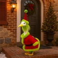 thumbnail image 5 of Christmas Porch Goose Costume for 23 Inch Statue, Festive Outfit with Santa Hat & Accessories, Easy to Dress Outdoor Holiday Decor, Fits Large Garden Goose by Fox Valley Traders, 5 of 5