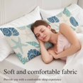 thumbnail image 5 of Blue Coastal Body Pillow Cover 20 x 60 Inch Decorative Pillow Cover Starfish Shell Coral Summer Beach Rustic Lumbar Pillowcase Seasonal Rectangle Cushion Case for Couch Sofa Bed Living Room, 5 of 9