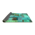 thumbnail image 2 of Ahgly Company Indoor Rectangle Patchwork Turquoise Blue Transitional Area Rugs, 7' x 9', 2 of 4