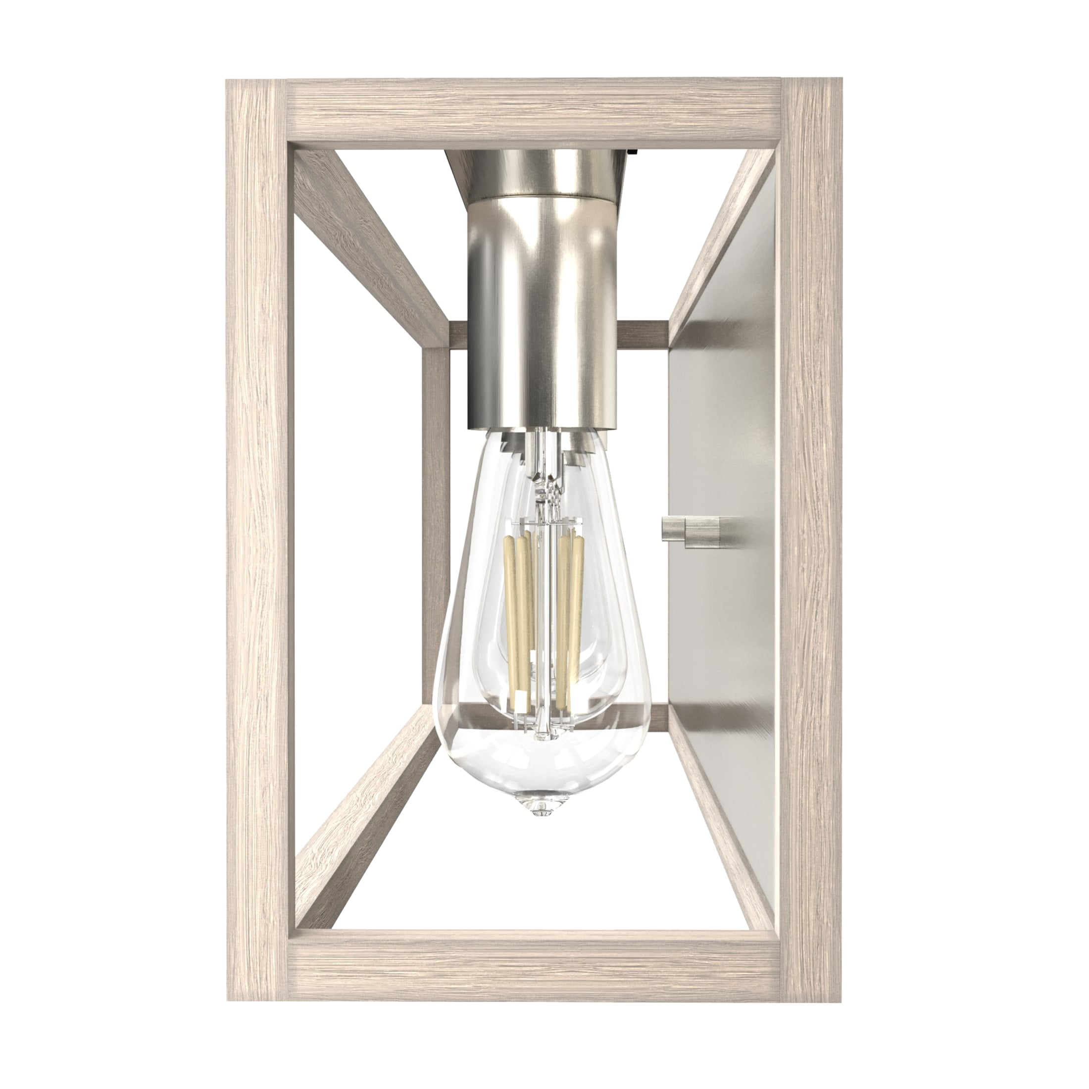 Hunter - Squire Manor 3-light Brushed Nickel, Medium Size Vanity Light, Dimmable, Modern Style, for Bedrooms, Dining, Living Rooms - 19674
