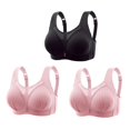thumbnail image 2 of SDNall Seamless Bras for Women 2Pc Plus Size Bras Behind Buckle Comfortable Breathable Exhaust Base Non-Steel Ring Non-Magnetic Buckle Underwear Underwire Bras for Women, 2 of 9
