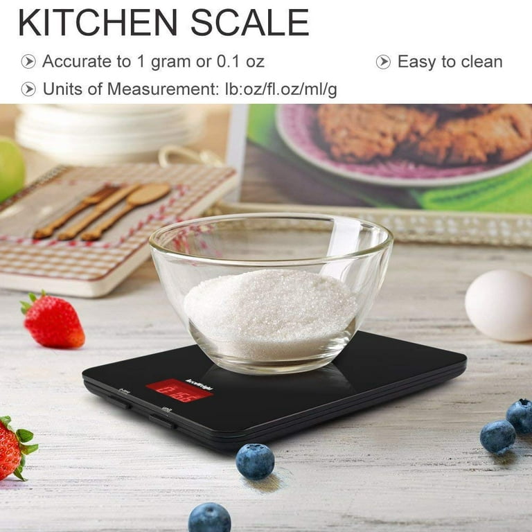 Etekcity 0.1g Food Kitchen Scale, Digital Ounces and Grams for Cooking,  Baking, Meal Prep, Dieting, and Weight Loss, 11 Pounds, Black