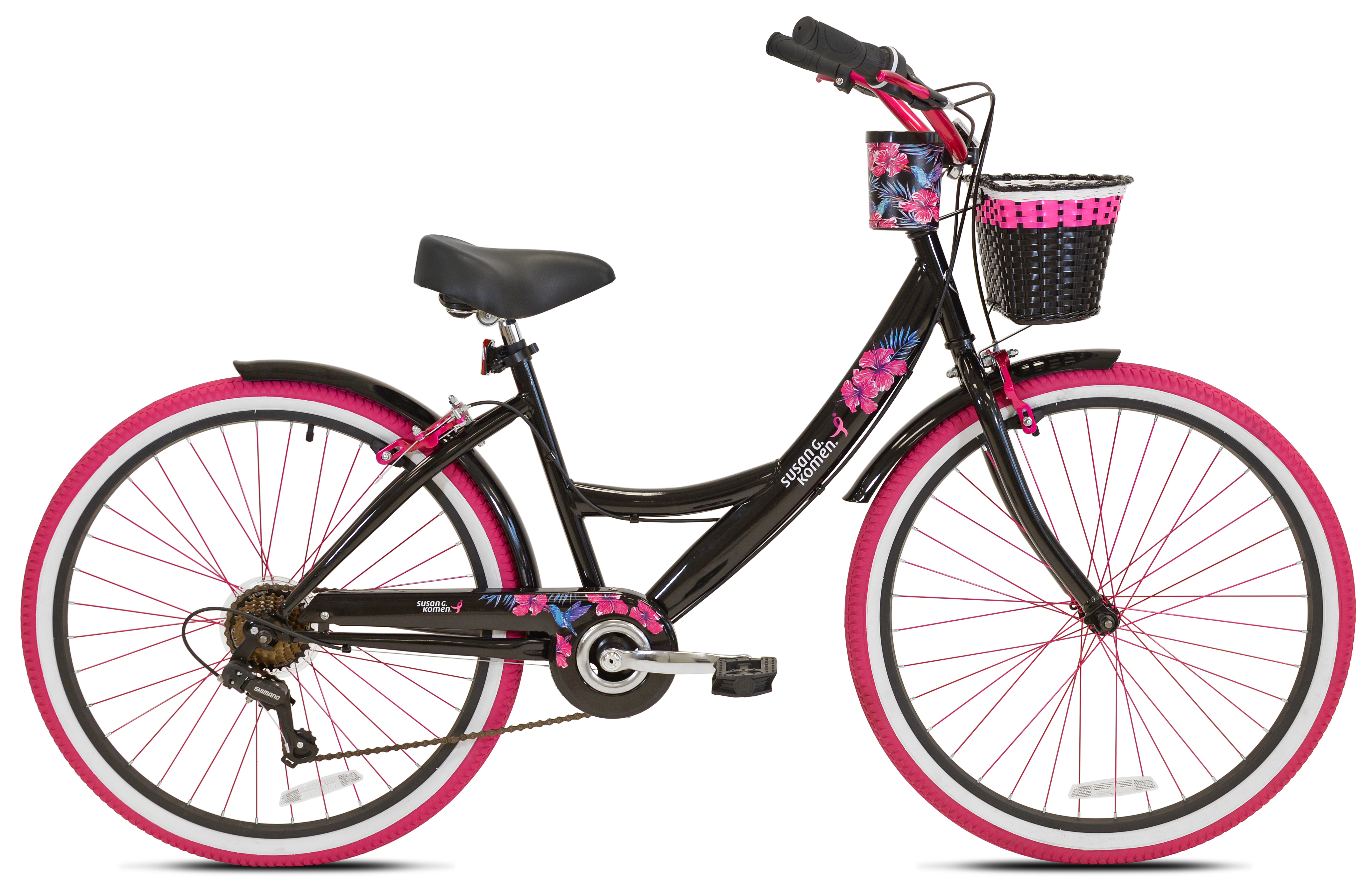 Susan G Komen 26" Women's Cruiser Bike, Black/Pink - image 2 of 10